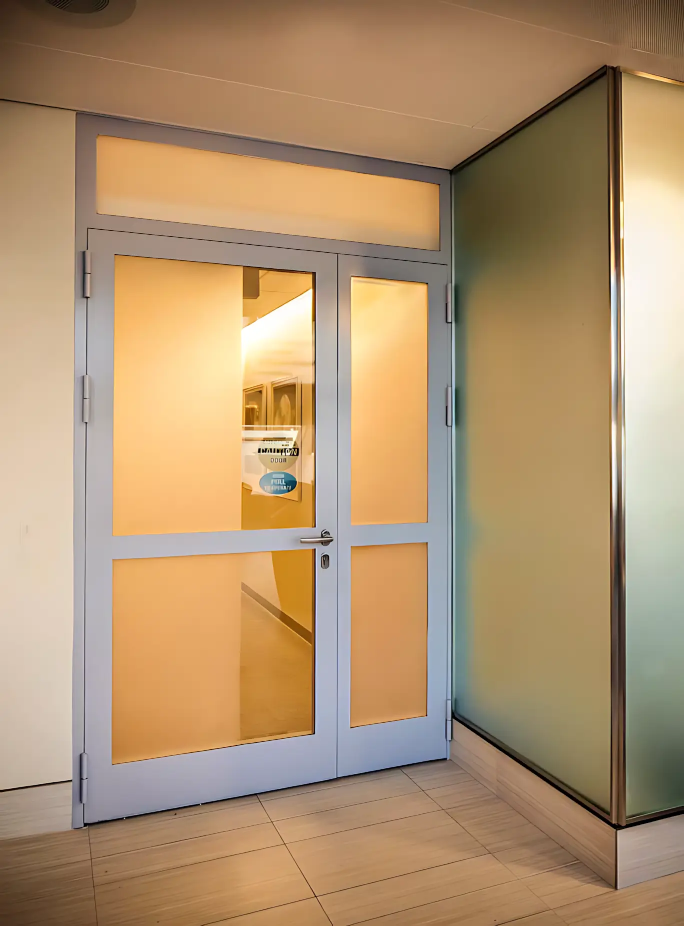 Fire Rated Glazed Partition - Fitzpatrick Metal Doors Product