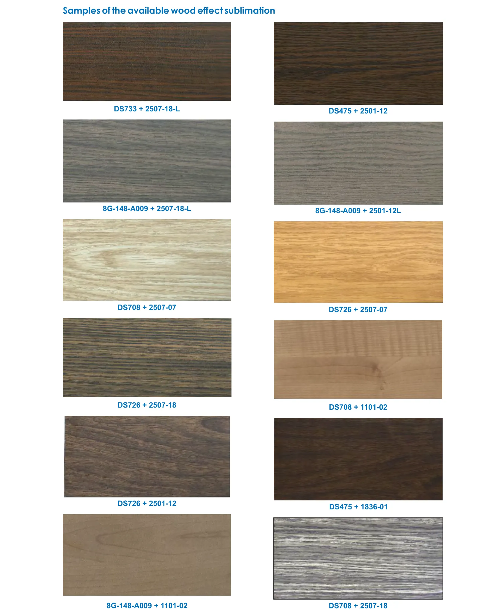 Sublimation Wood Samples